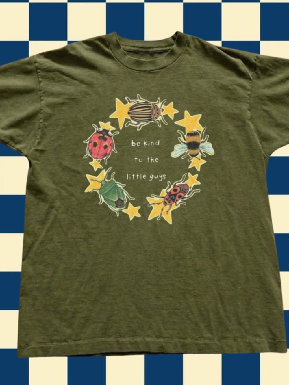 Gildan Olive Green Kids' Bug Graphic Tee